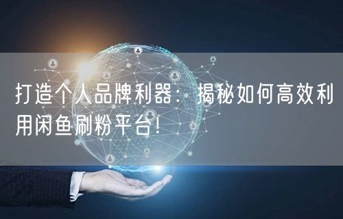 打造个人品牌利器：揭秘如何高效利用闲鱼刷粉平台！