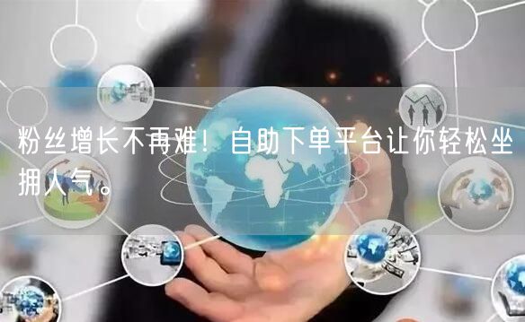 粉丝增长不再难！自助下单平台让你轻松坐拥