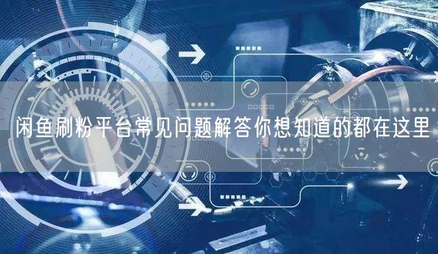 闲鱼刷粉平台常见问题解答你想知道的都在这