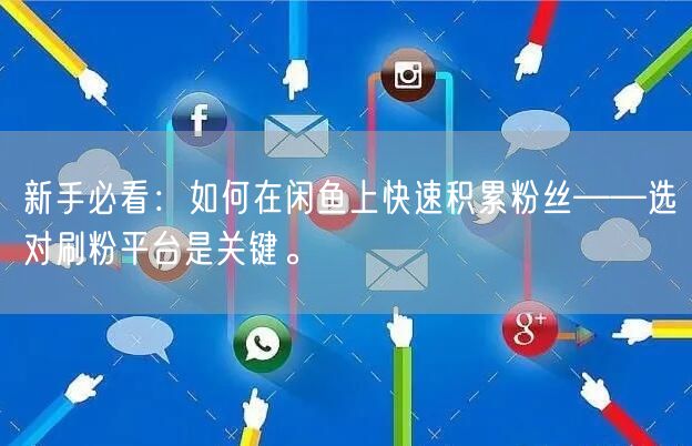 新手必看：如何在闲鱼上快速积累粉丝——选