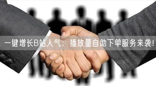 一键增长B站人气：播放量自助下单服务来袭！
