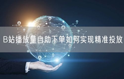 B站播放量自助下单如何实现精准投放