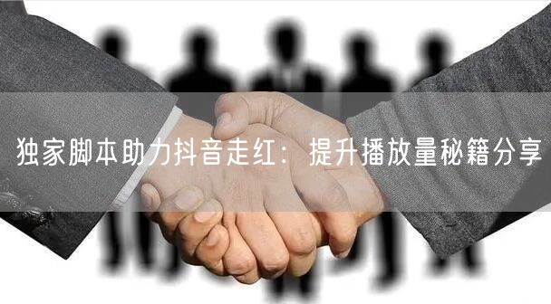 独家脚本助力抖音走红：提升播放量秘籍分享