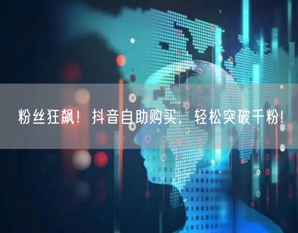 粉丝狂飙！抖音自助购买，轻松突破千粉!