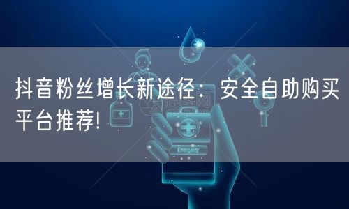 抖音粉丝增长新途径：安全自助购买平台推荐