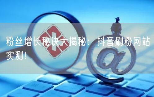 粉丝增长秘诀大揭秘：抖音刷粉网站实测！