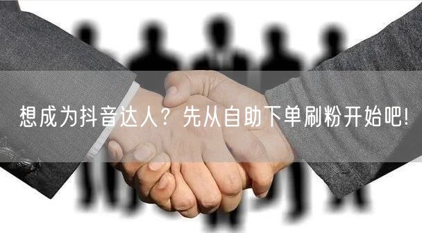 想成为抖音达人？先从自助下单刷粉开始吧!