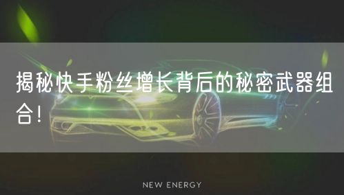 揭秘快手粉丝增长背后的秘密武器组合！