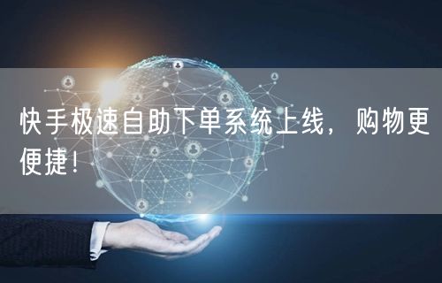 快手极速自助下单系统上线，购物更便捷！