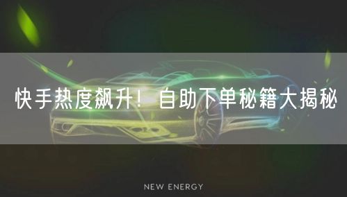 快手热度飙升！自助下单秘籍大揭秘