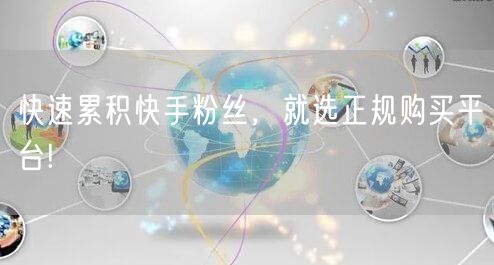 快速累积快手粉丝，就选正规购买平台!