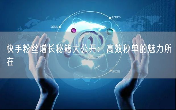 快手粉丝增长秘籍大公开：高效秒单的魅力所在
