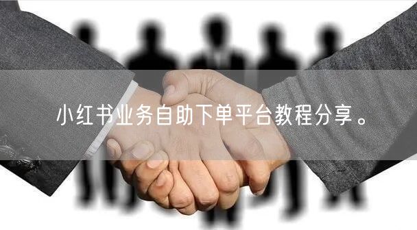 小红书业务自助下单平台教程分享。