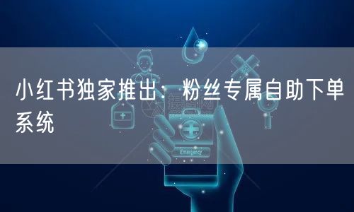 小红书独家推出：粉丝专属自助下单系统