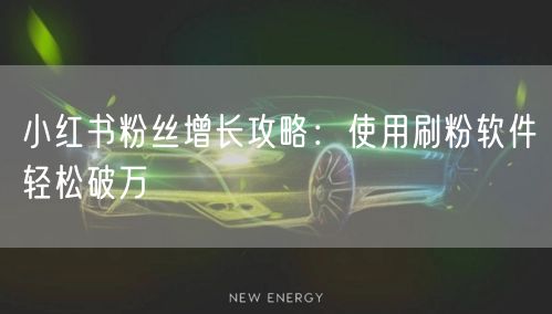 小红书粉丝增长攻略：使用刷粉软件轻松破万