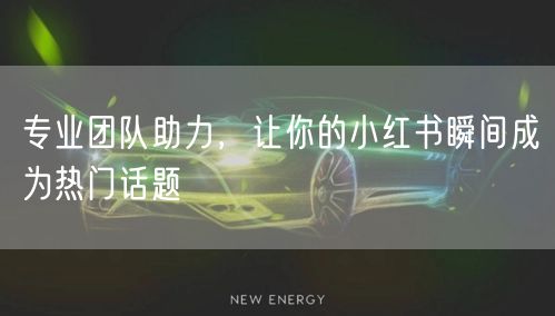 专业团队助力，让你的小红书瞬间成为热门话