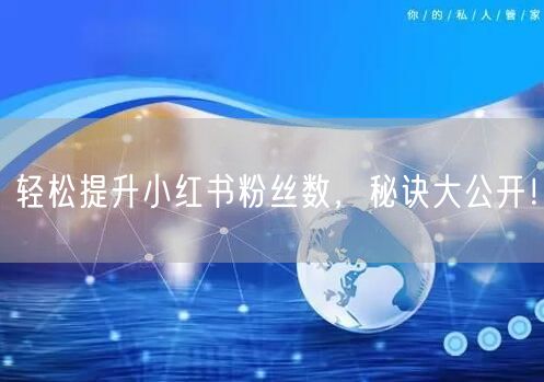 轻松提升小红书粉丝数，秘诀大公开！