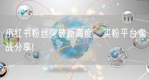小红书粉丝突破新高度，买粉平台实战分享!