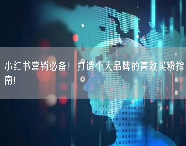 小红书营销必备！打造个人品牌的高效买粉指