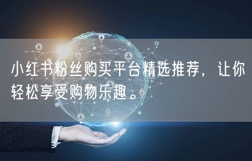 小红书粉丝购买平台精选推荐，让你轻松享受