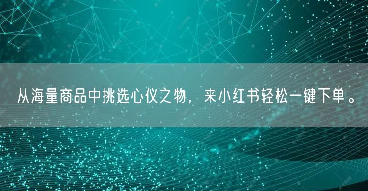 从海量商品中挑选心仪之物，来小红书轻松一