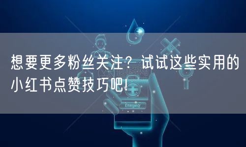 想要更多粉丝关注？试试这些实用的小红书点赞技巧吧!