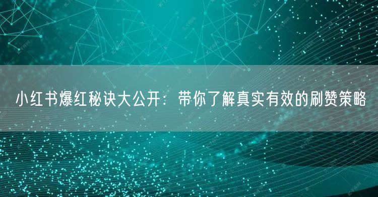 小红书爆红秘诀大公开：带你了解真实有效的