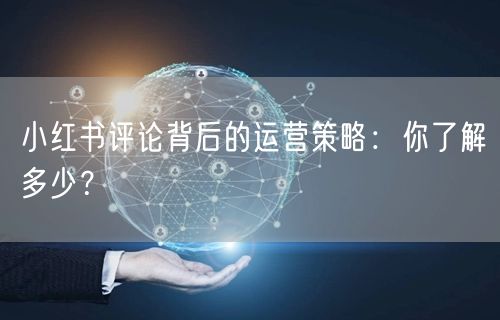 小红书评论背后的运营策略：你了解多少？