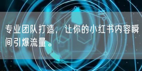 专业团队打造，让你的小红书内容瞬间引爆流量。