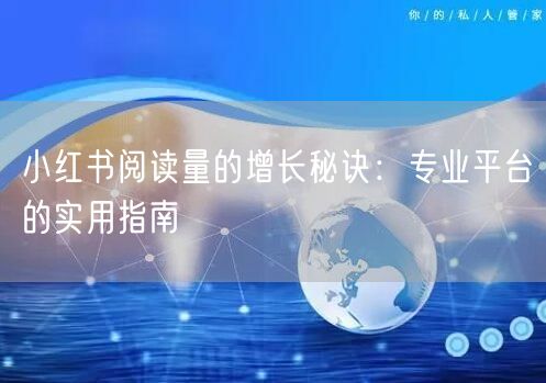小红书阅读量的增长秘诀：专业平台的实用指南