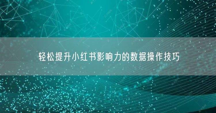 轻松提升小红书影响力的数据操作技巧