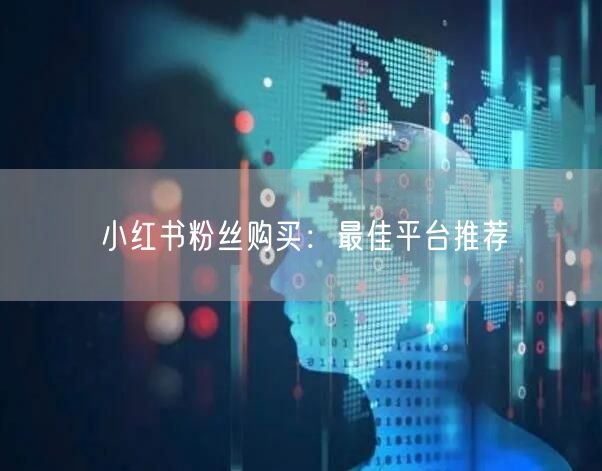 小红书粉丝购买：最佳平台推荐