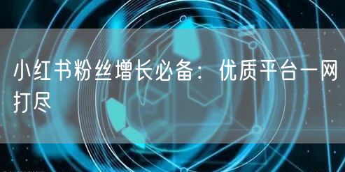 小红书粉丝增长必备：优质平台一网打尽
