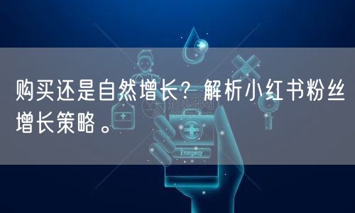购买还是自然增长？解析小红书粉丝增长策略。