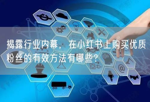 揭露行业内幕，在小红书上购买优质粉丝的有效方法有哪些？