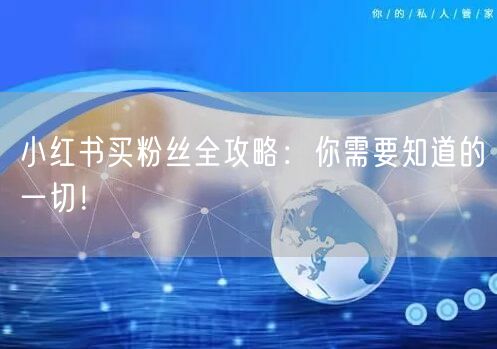 小红书买粉丝全攻略：你需要知道的一切！