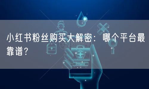 小红书粉丝购买大解密：哪个平台最靠谱？