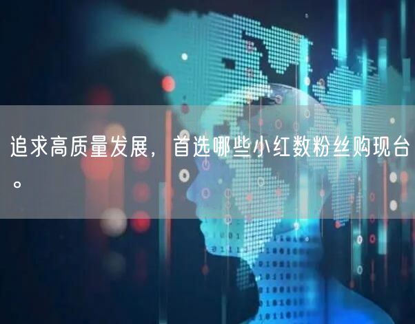 追求高质量发展，首选哪些小红数粉丝购现台