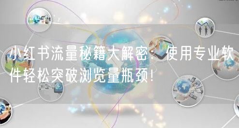 小红书流量秘籍大解密：使用专业软件轻松突