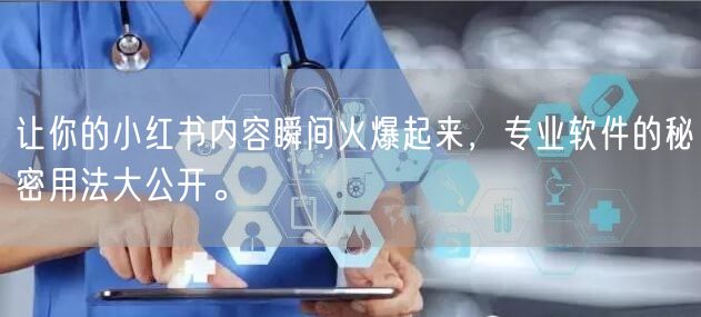 让你的小红书内容瞬间火爆起来，专业软件的