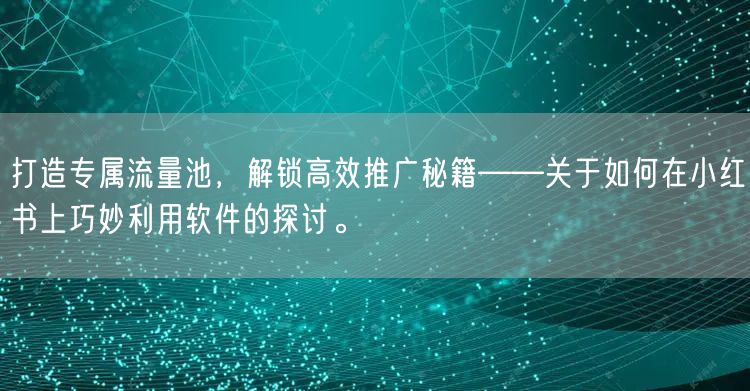打造专属流量池，解锁高效推广秘籍——关于