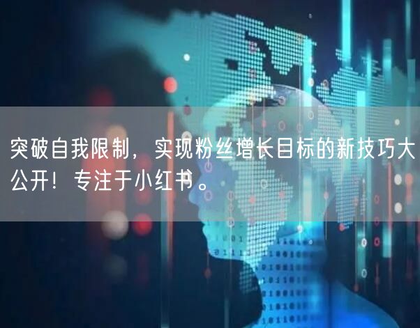 突破自我限制，实现粉丝增长目标的新技巧大