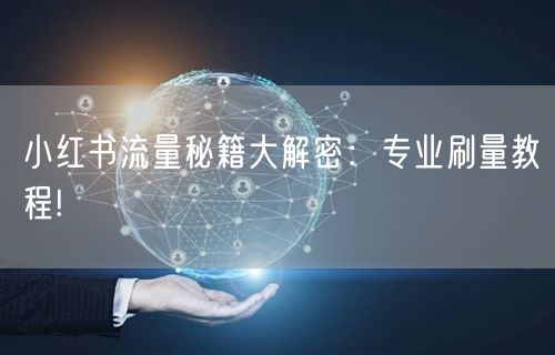小红书流量秘籍大解密：专业刷量教程!