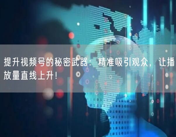 提升视频号的秘密武器：精准吸引观众，让播