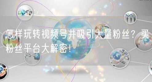 怎样玩转视频号并吸引大量粉丝？买粉丝平台大解密！