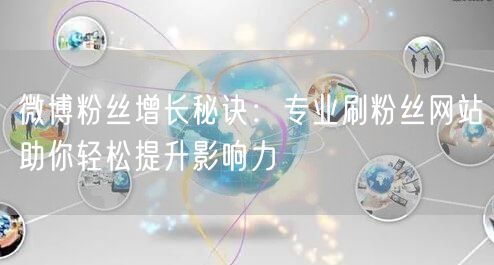 微博粉丝增长秘诀：专业刷粉丝网站助你轻松