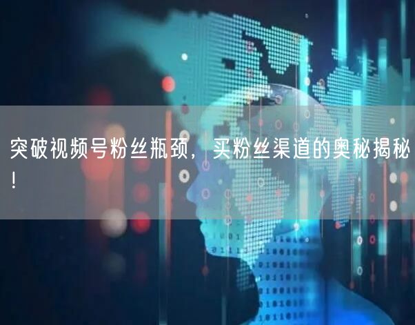 突破视频号粉丝瓶颈，买粉丝渠道的奥秘揭秘