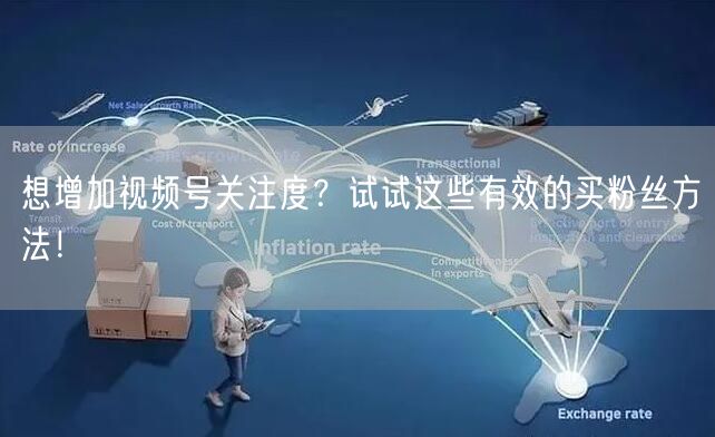 想增加视频号关注度？试试这些有效的买粉丝