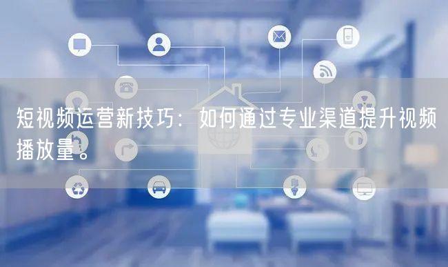 短视频运营新技巧：如何通过专业渠道提升视