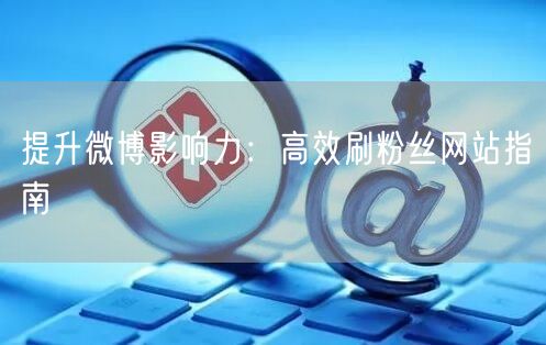 提升微博影响力:高效刷粉丝网站指南